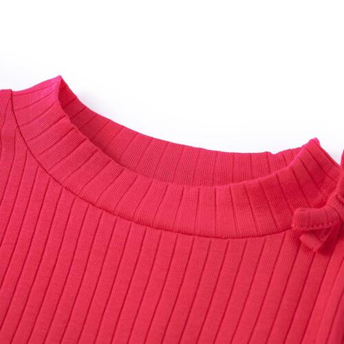 Langærmet T-shirt til børn str. 116 pink