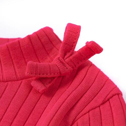 Langærmet T-shirt til børn str. 116 pink