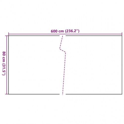 Altanafskærmning i polyrattan 600 × 80 cm - antracitgrå