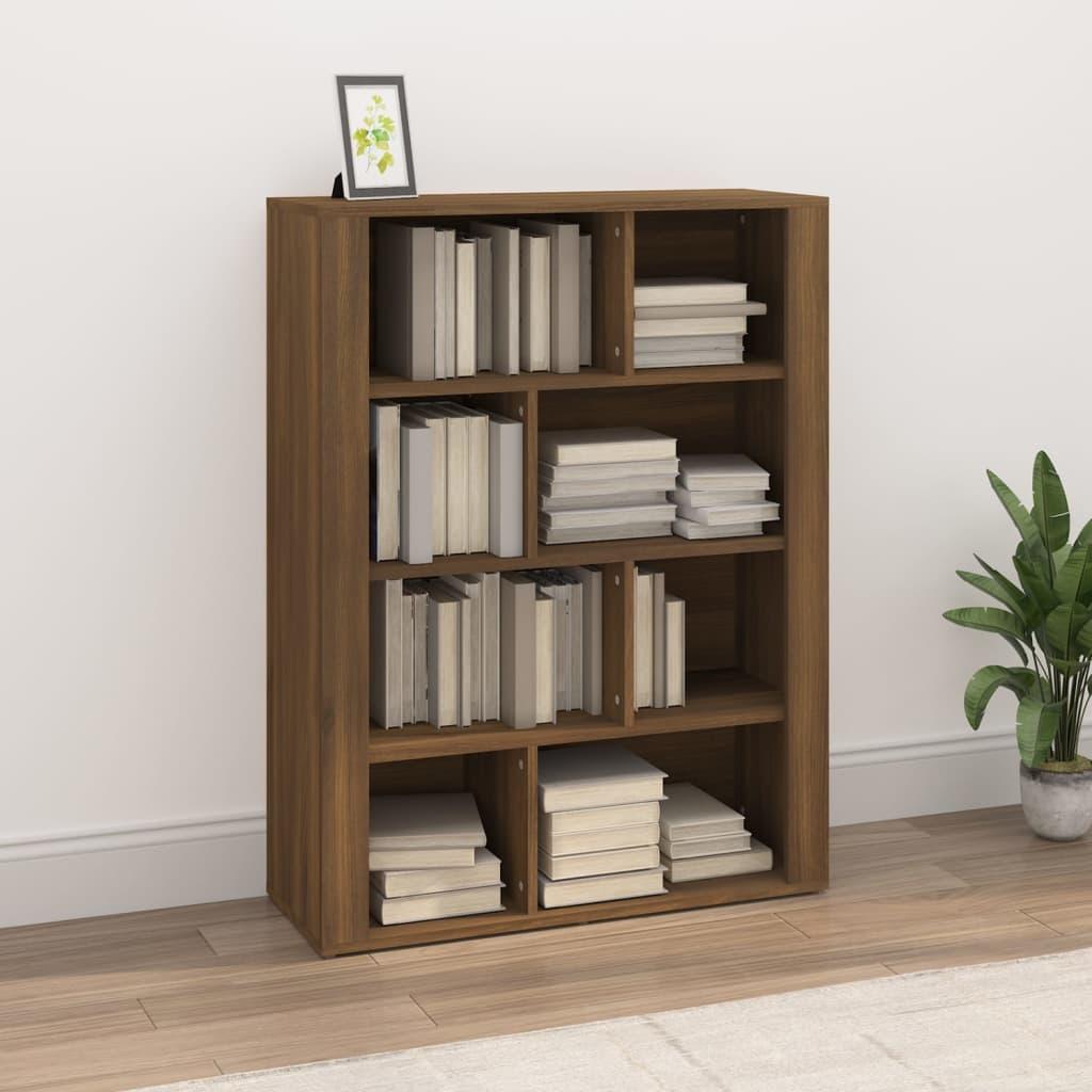 Skænk 80x30x106 cm konstrueret træ brun egetræsfarve