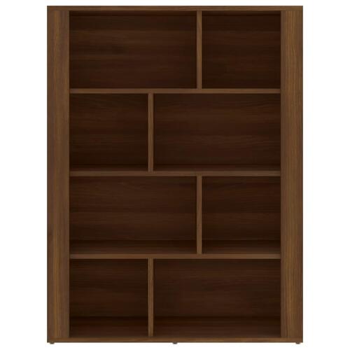 Skænk 80x30x106 cm konstrueret træ brun egetræsfarve