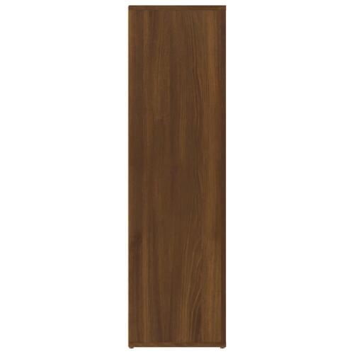 Skænk 80x30x106 cm konstrueret træ brun egetræsfarve