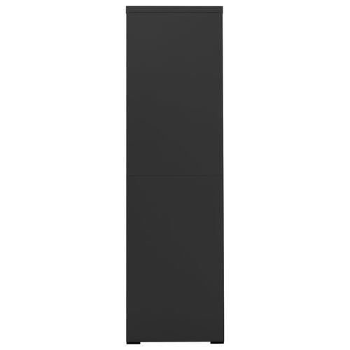 Arkivskab 90x46x164 cm stål antracitgrå