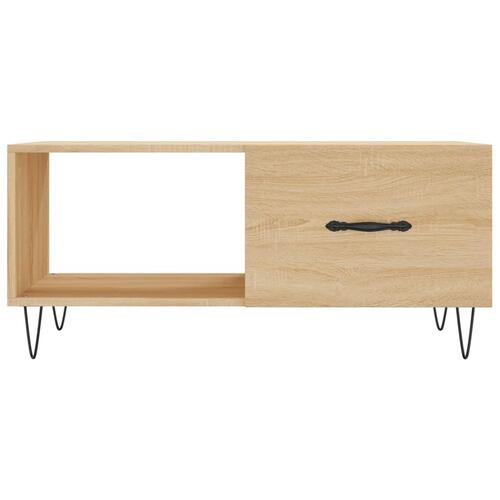 Sofabord 90x50x40 cm konstrueret træ sonoma-eg