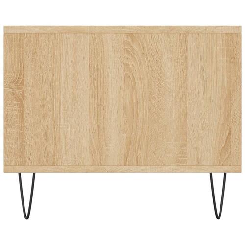 Sofabord 90x50x40 cm konstrueret træ sonoma-eg