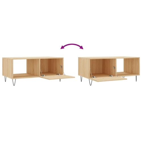 Sofabord 90x50x40 cm konstrueret træ sonoma-eg