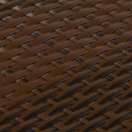 Altanafskærmning 300x80 cm polyrattan brun og sort
