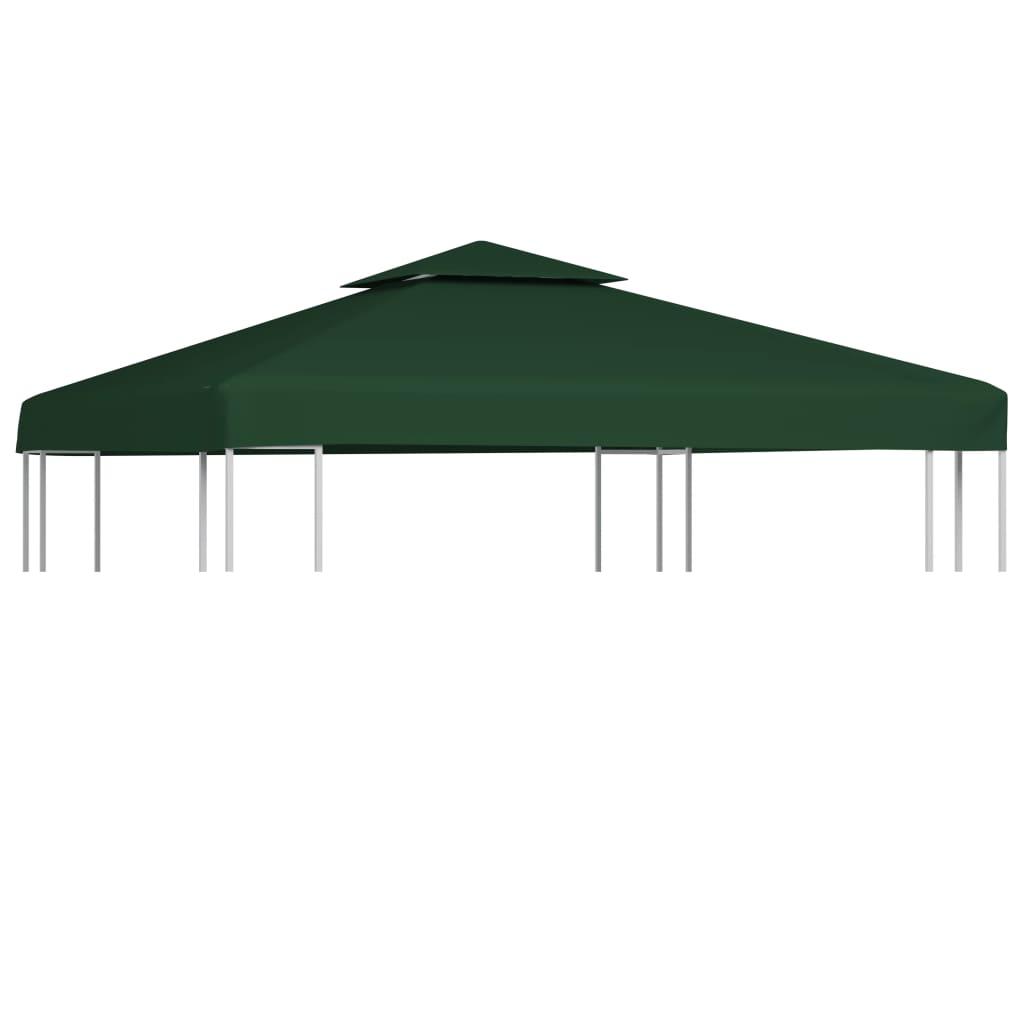 Baldakin til havepavillon 3x3 m 310 g/m² grøn