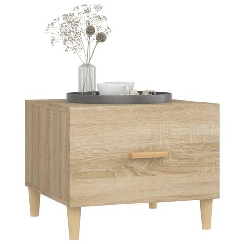 Sofabord 50x50x40 cm konstrueret træ sonoma-eg