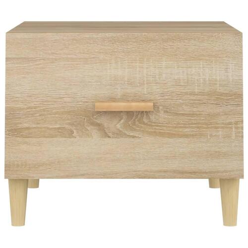 Sofabord 50x50x40 cm konstrueret træ sonoma-eg