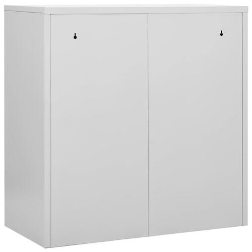 Skabe 5 stk. 90x45x92,5 cm stål lysegrå og blå