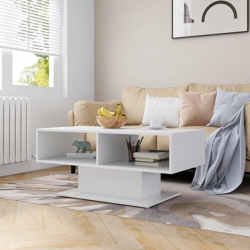 Sofabord 103,5x50x44,5cm konstrueret træ hvid