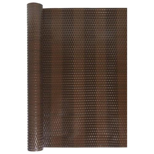 Altanafskærmning 600x80 cm polyrattan brun og sort