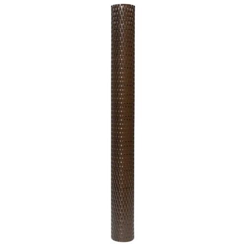 Altanafskærmning 600x80 cm polyrattan brun og sort