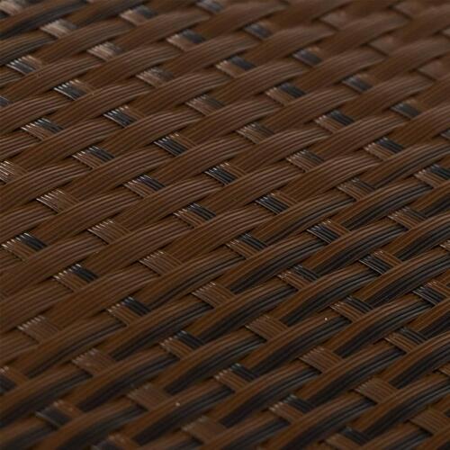 Altanafskærmning 600x80 cm polyrattan brun og sort
