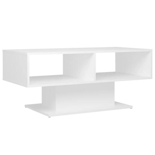 Sofabord 103,5x50x44,5cm konstrueret træ hvid