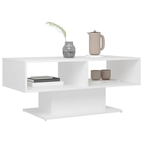 Sofabord 103,5x50x44,5cm konstrueret træ hvid