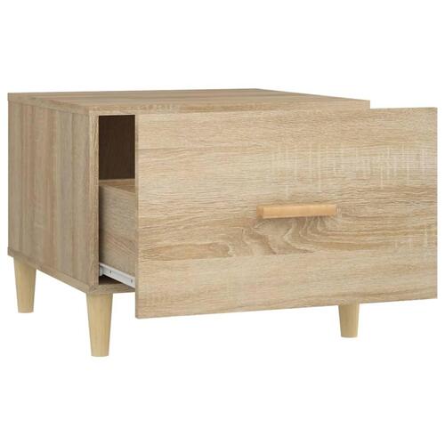 Sofaborde 2 stk. 50x50x40 cm konstrueret træ sonoma-eg