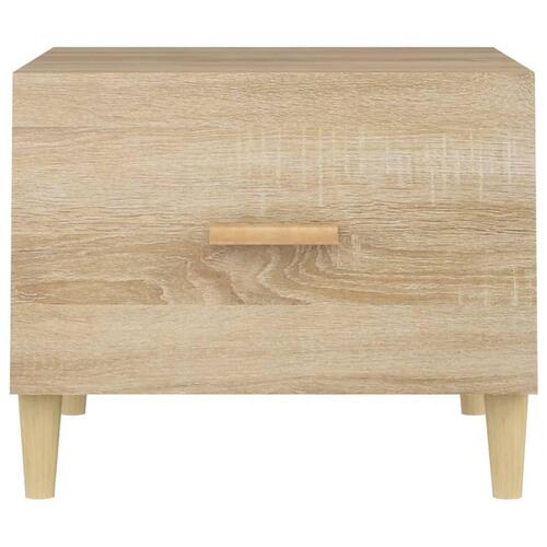 Sofaborde 2 stk. 50x50x40 cm konstrueret træ sonoma-eg