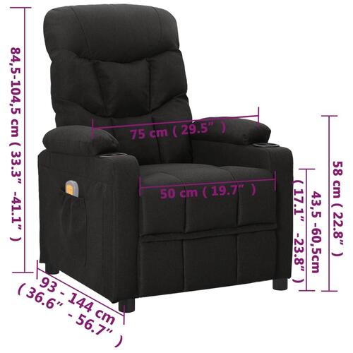 Massagestol stof sort