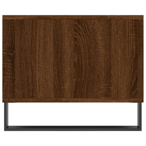 Sofabord 90x50x40 cm konstrueret træ brun egetræsfarve