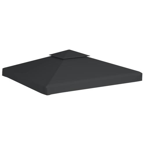 Baldakin til havepavillon 3x3 m 310 g/m² mørkegrå