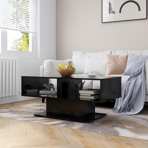 Sofabord 103,5x50x44,5 cm konstrueret træ sort