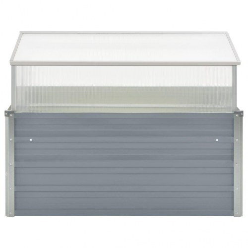 Drivhus 100x100x85 cm galvaniseret stål grå