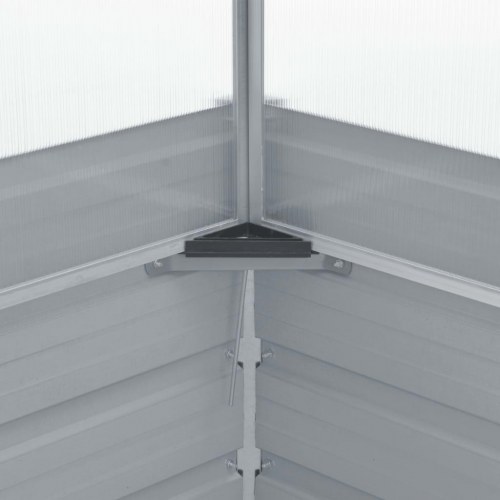 Drivhus 100x100x85 cm galvaniseret stål grå