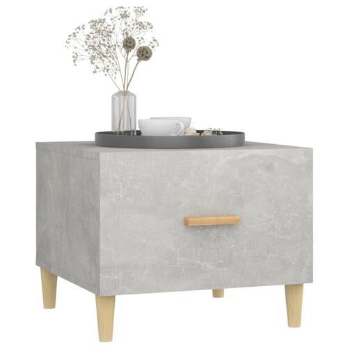 Sofaborde 2 stk. 50x50x40 cm konstrueret træ betongrå