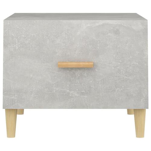 Sofaborde 2 stk. 50x50x40 cm konstrueret træ betongrå