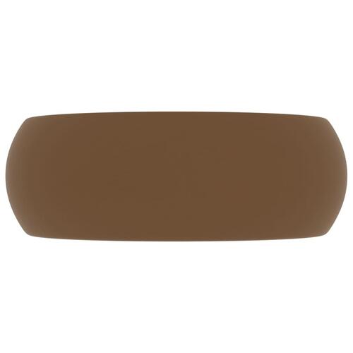 Luksuriøs håndvask 40x15 cm rund keramik mat cremefarvet
