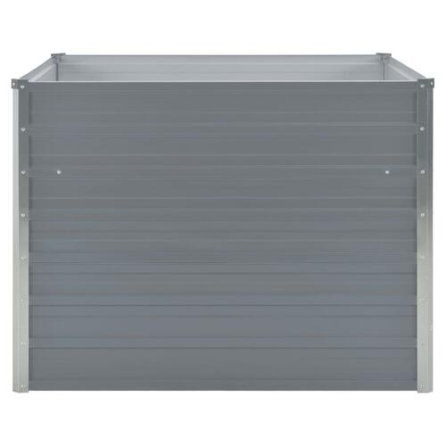 Hævet havekasse 100 x 100 x 77 galvaniseret stål gråt