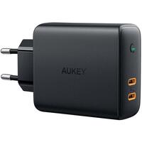 Vægoplader Aukey PA-D5 Sort