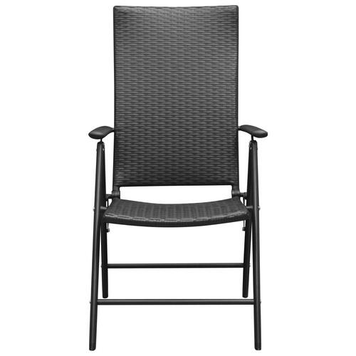 Havestole 4 stk. polyrattan sort