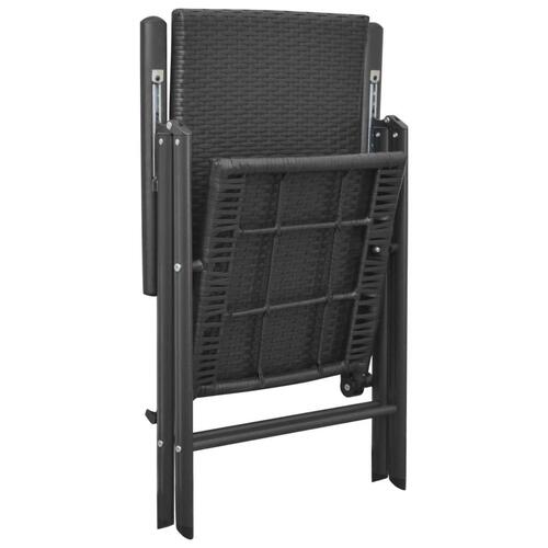 Havestole 4 stk. polyrattan sort