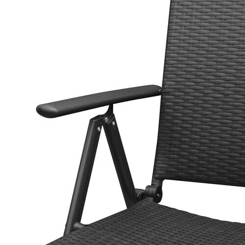Havestole 4 stk. polyrattan sort