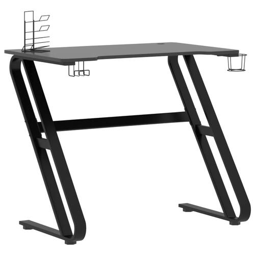 Gamerbord med ZZ-formede ben 90x60x75 cm sort