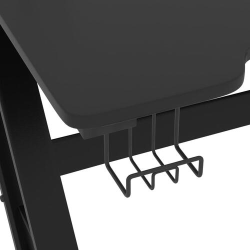 Gamerbord med ZZ-formede ben 90x60x75 cm sort