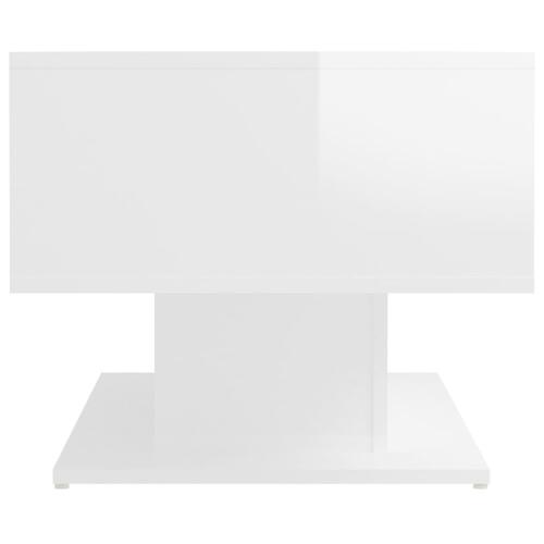 Sofabord 103,5x50x44,5 cm konstrueret træ hvid højglans
