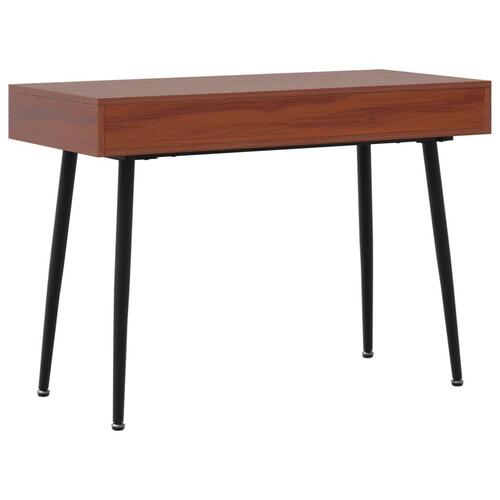 Skrivebord med skuffe 110x50x75 cm konstrueret træ brun