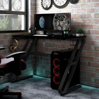 Gamerbord med ZZ-formede ben 110x60x75 cm sort