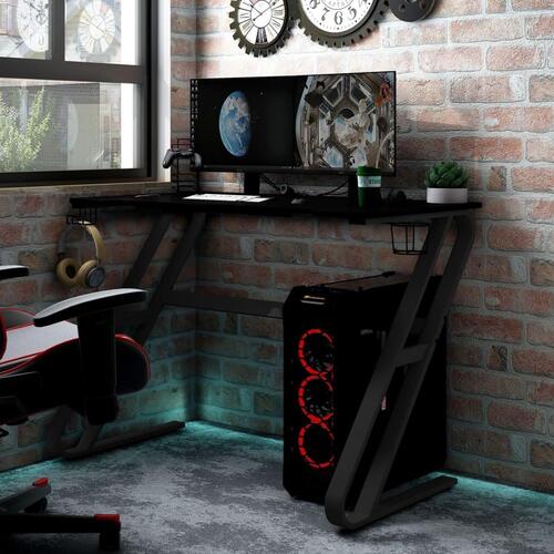 Gamerbord med ZZ-formede ben 110x60x75 cm sort