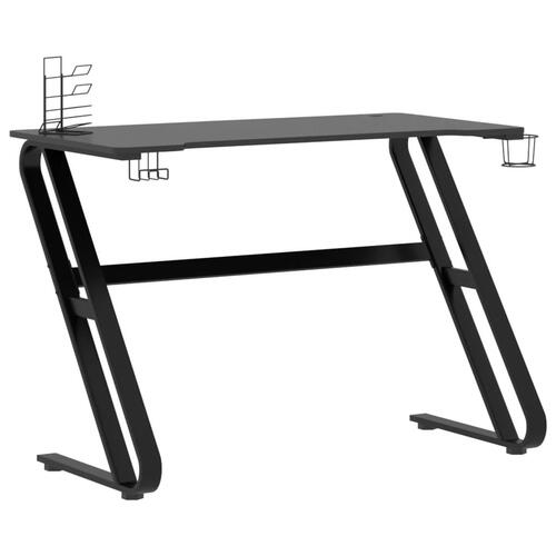 Gamerbord med ZZ-formede ben 110x60x75 cm sort