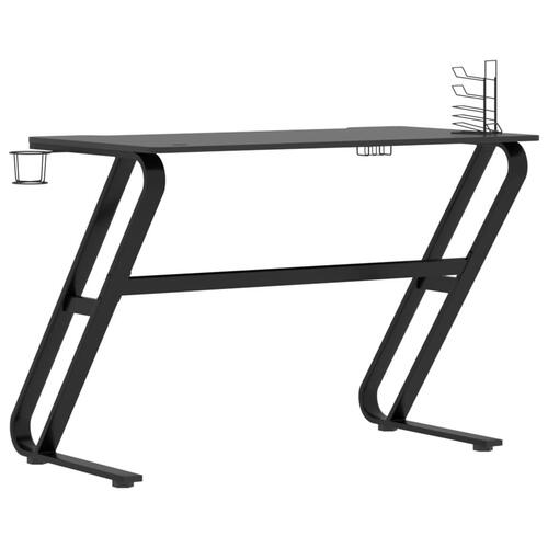 Gamerbord med ZZ-formede ben 110x60x75 cm sort