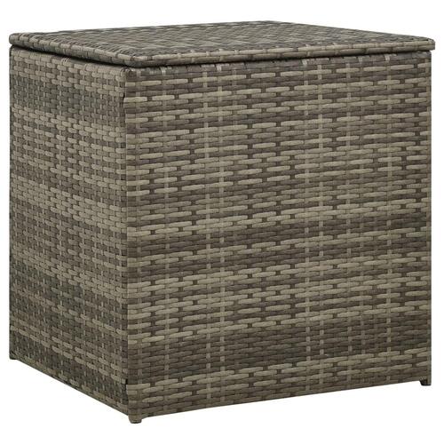 Loungesæt til haven 4 dele med hynder polyrattan grå