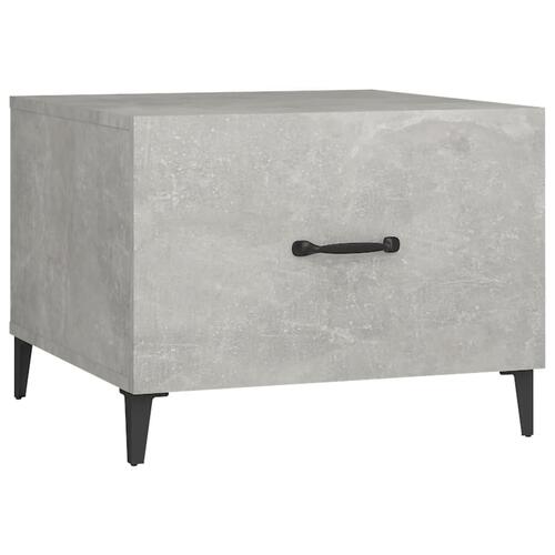 Sofabord med metalben 50x50x40 cm betongrå