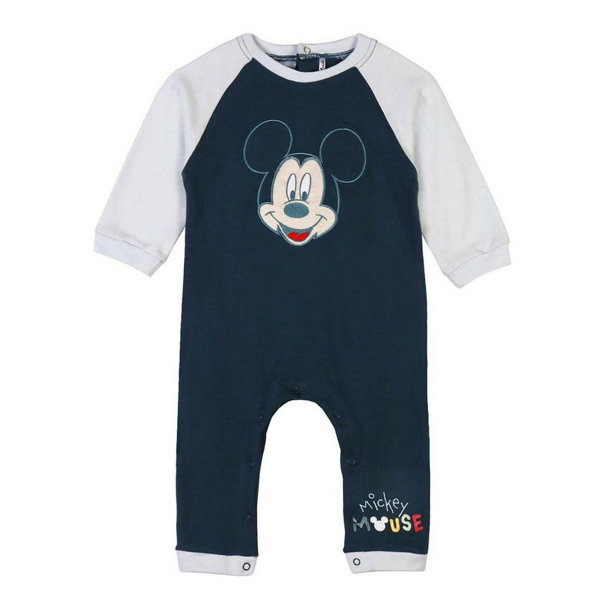 Mickey Mouse langærmet sparkedragt til baby - Blå, 36 mdr