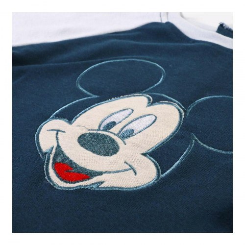 Mickey Mouse langærmet sparkedragt til baby - Blå, 36 mdr