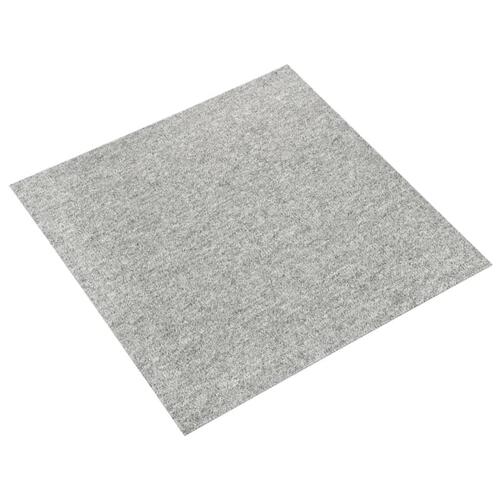 Tæppefliser 20 stk. 5 m² 50x50 cm lysegrå